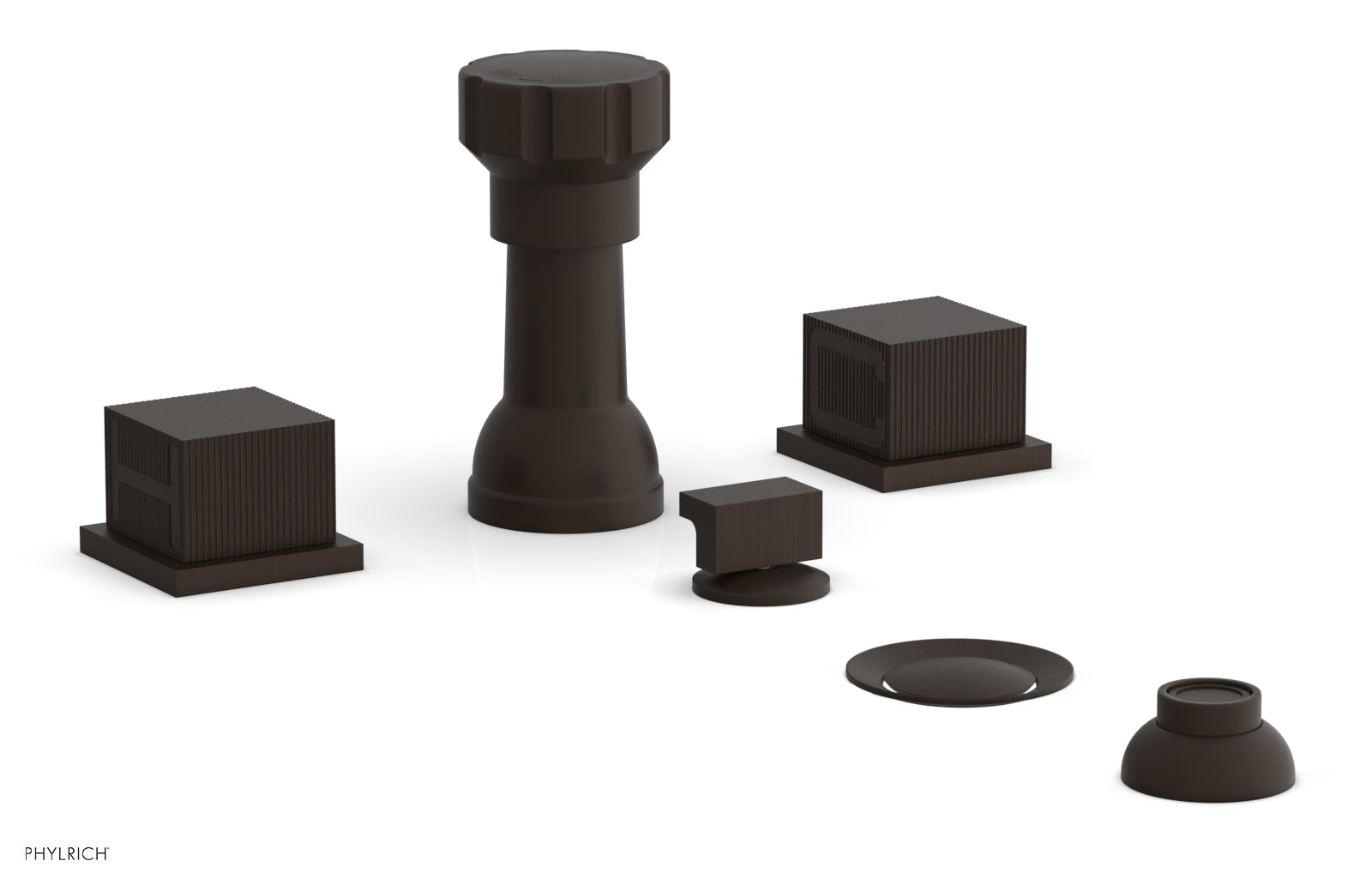 STRIA Four Hole Bidet Set - Cube Handles 291-63