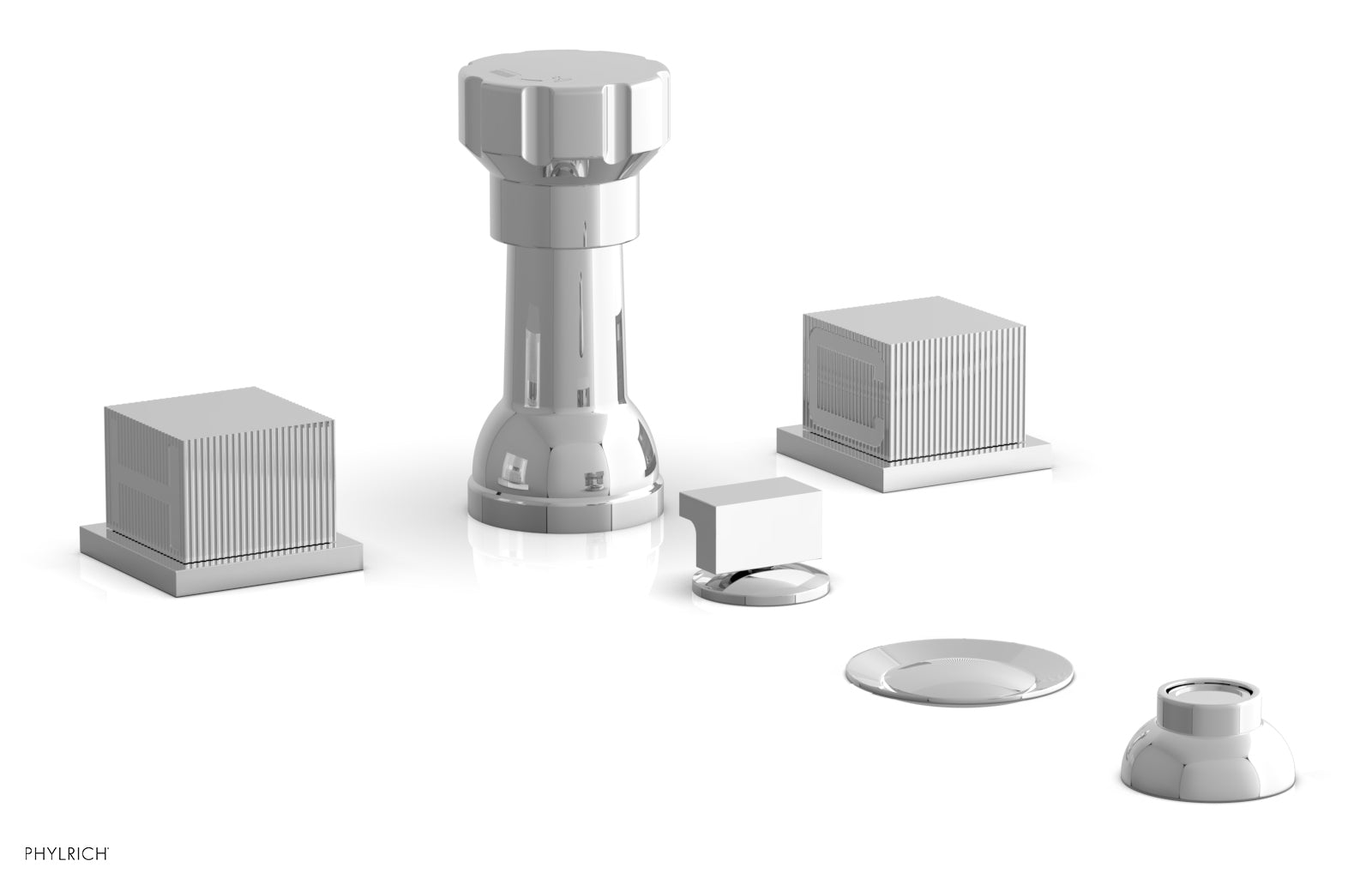 STRIA Four Hole Bidet Set - Cube Handles 291-63