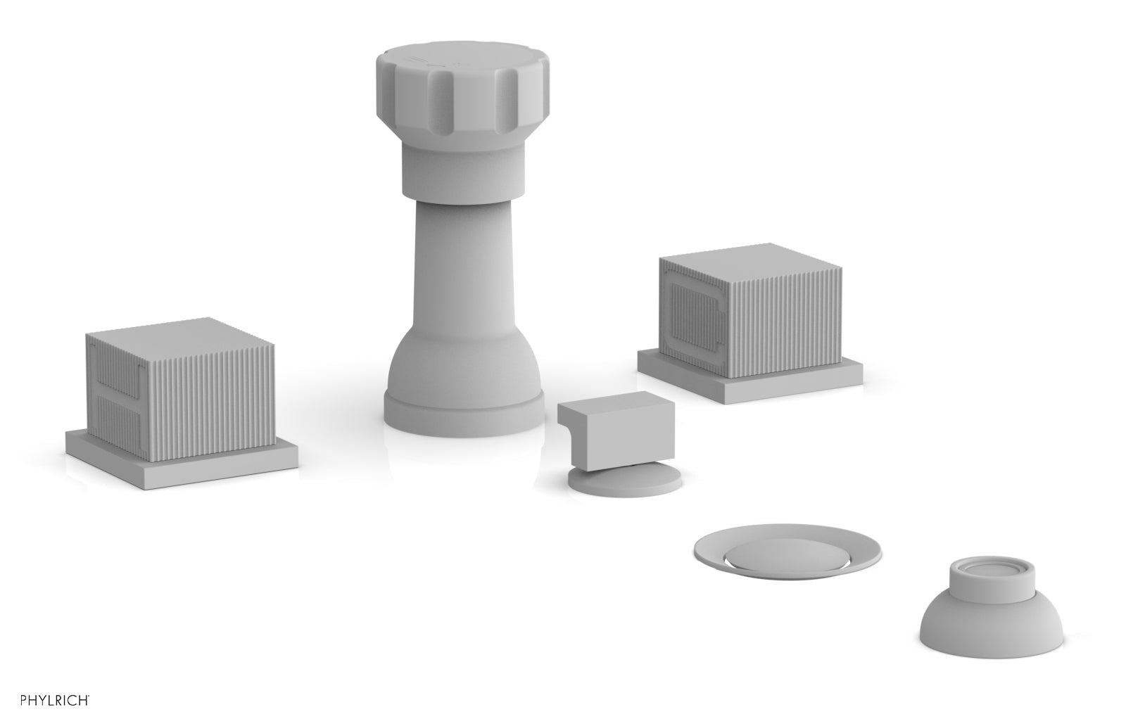 STRIA Four Hole Bidet Set - Cube Handles 291-63