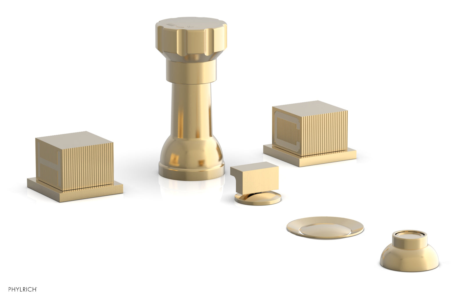 STRIA Four Hole Bidet Set - Cube Handles 291-63