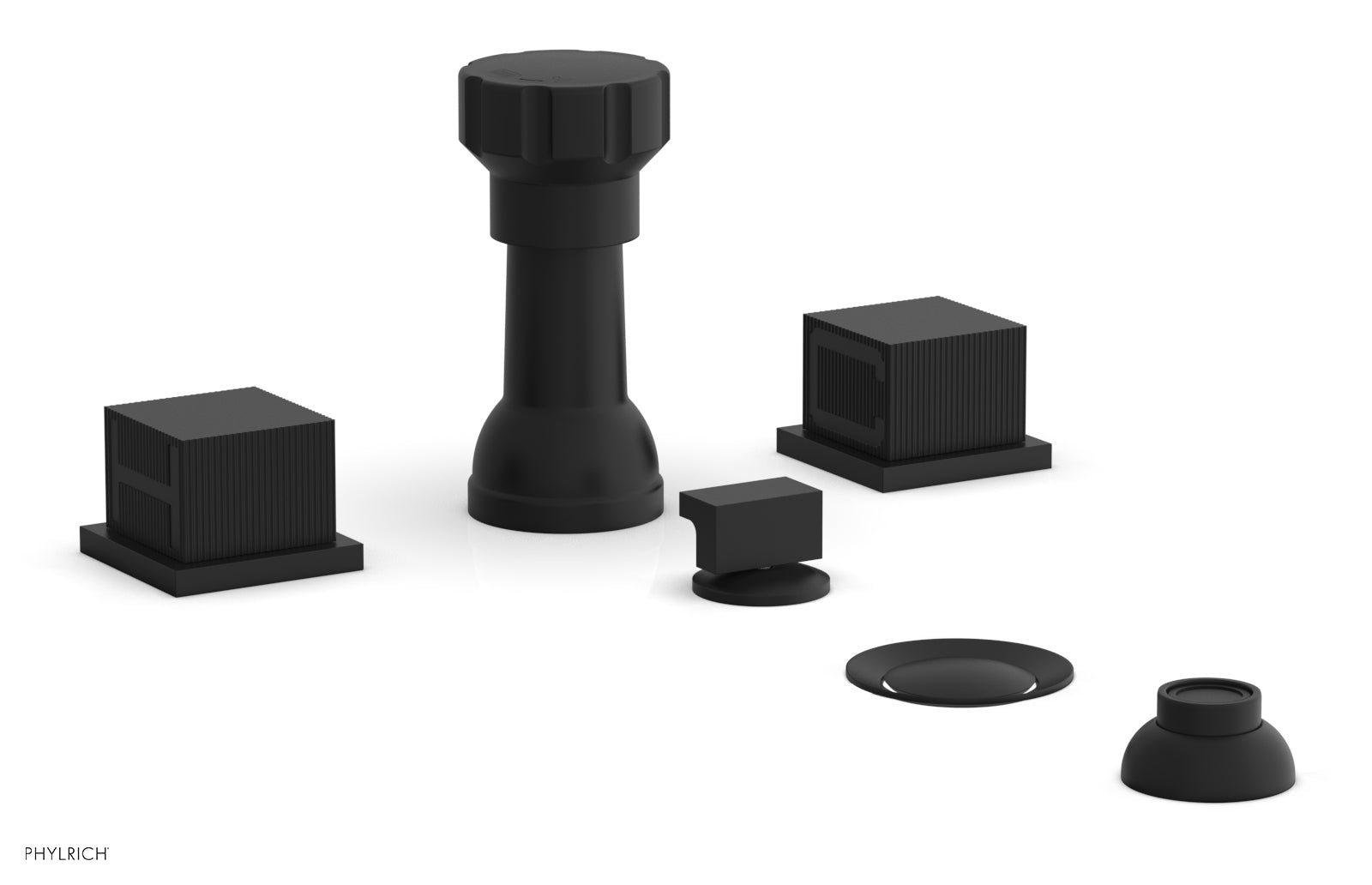 STRIA Four Hole Bidet Set - Cube Handles 291-63