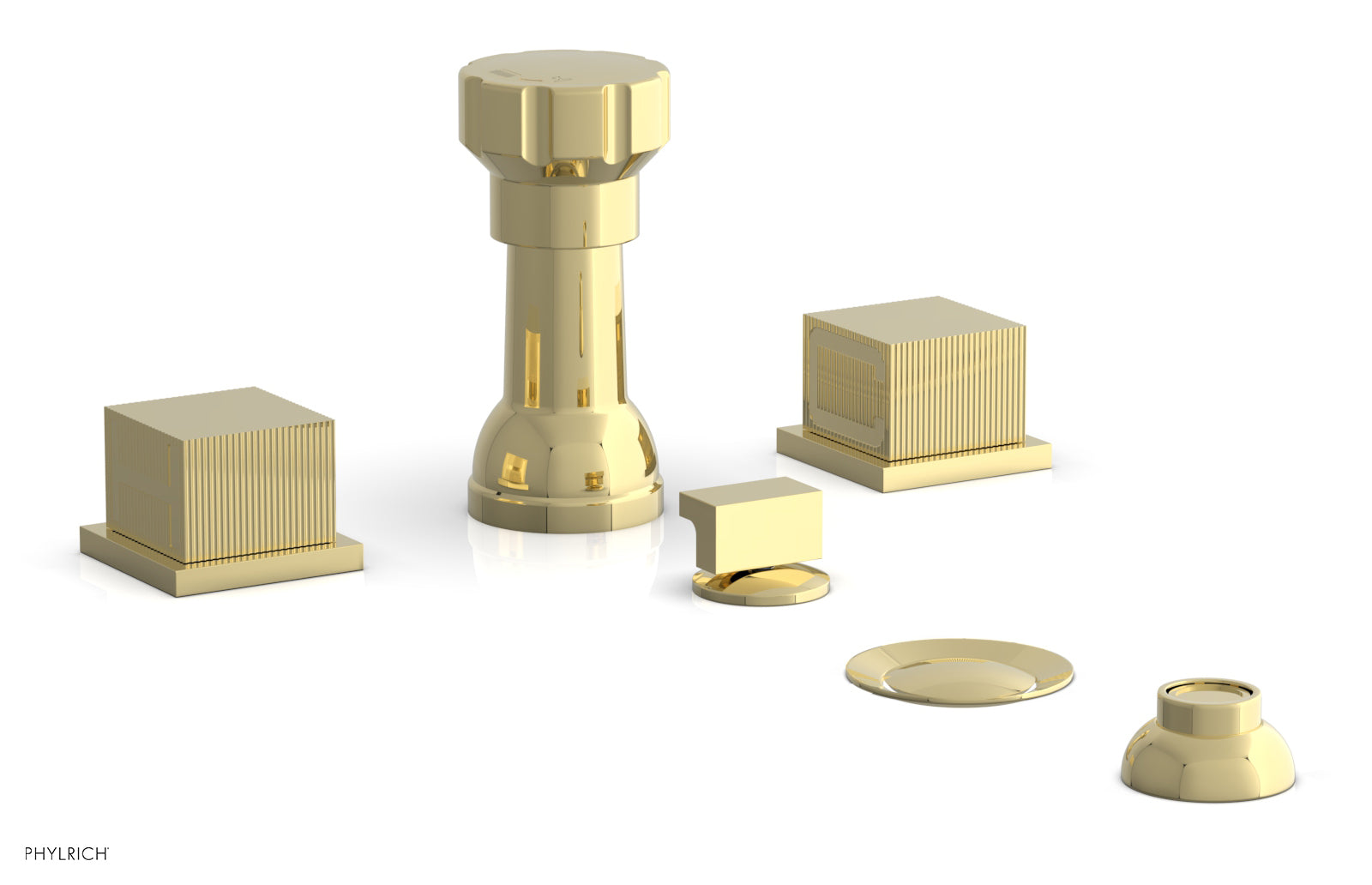 STRIA Four Hole Bidet Set - Cube Handles 291-63