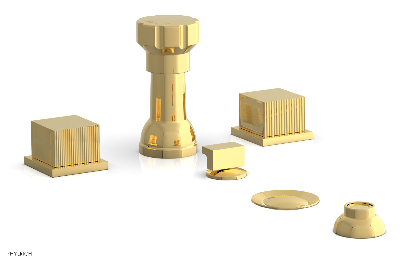 STRIA Four Hole Bidet Set - Cube Handles 291-63