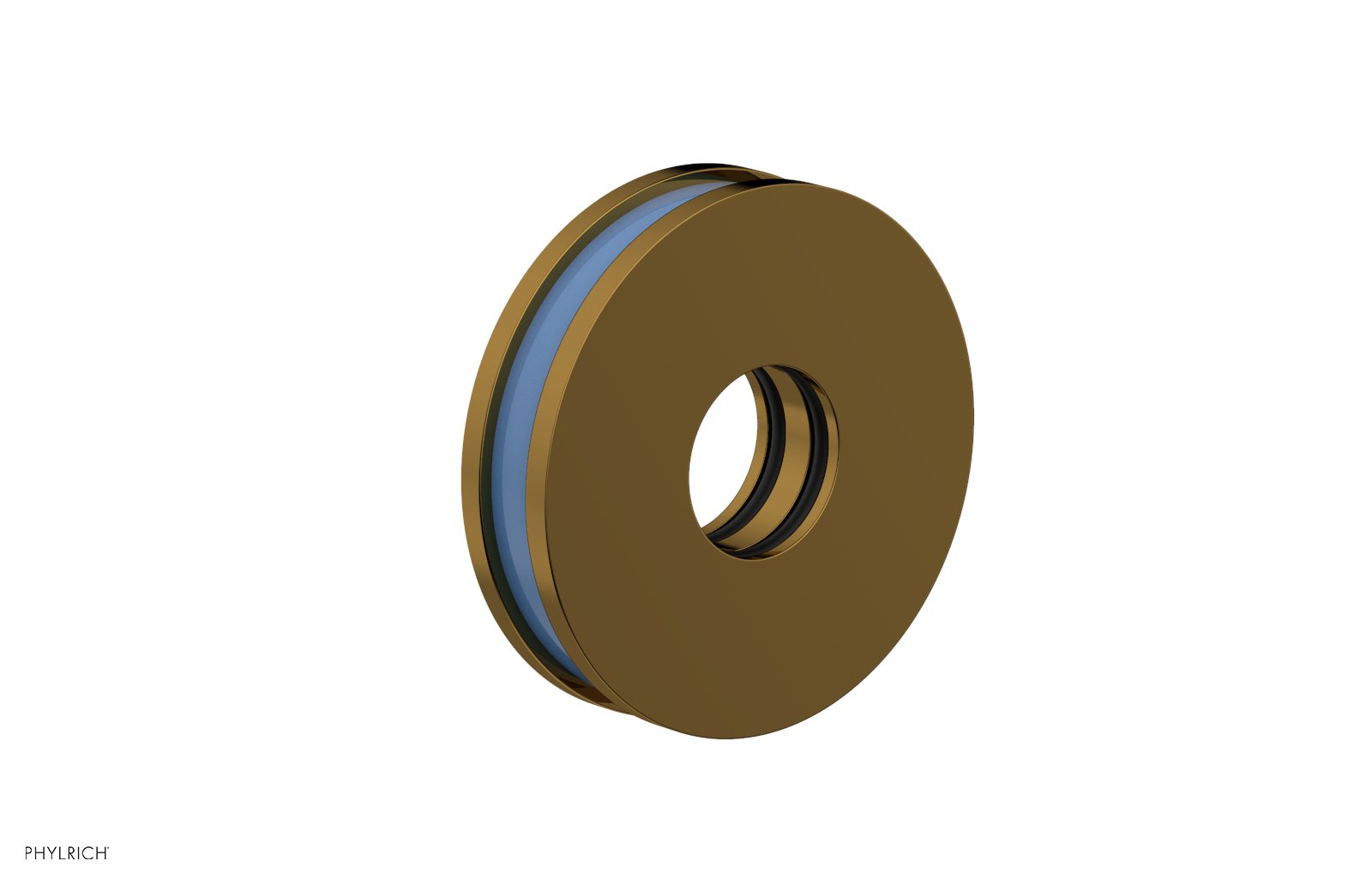 Round Flange with "Light Blue" Accent 3-639