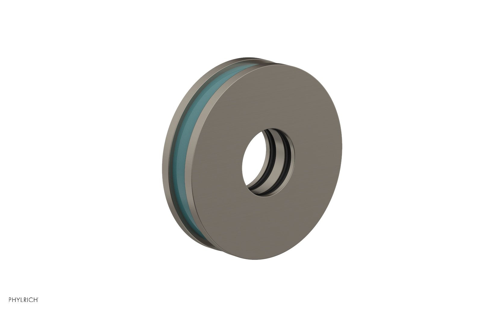 Round Flange with "Turquoise" Accent 3-639