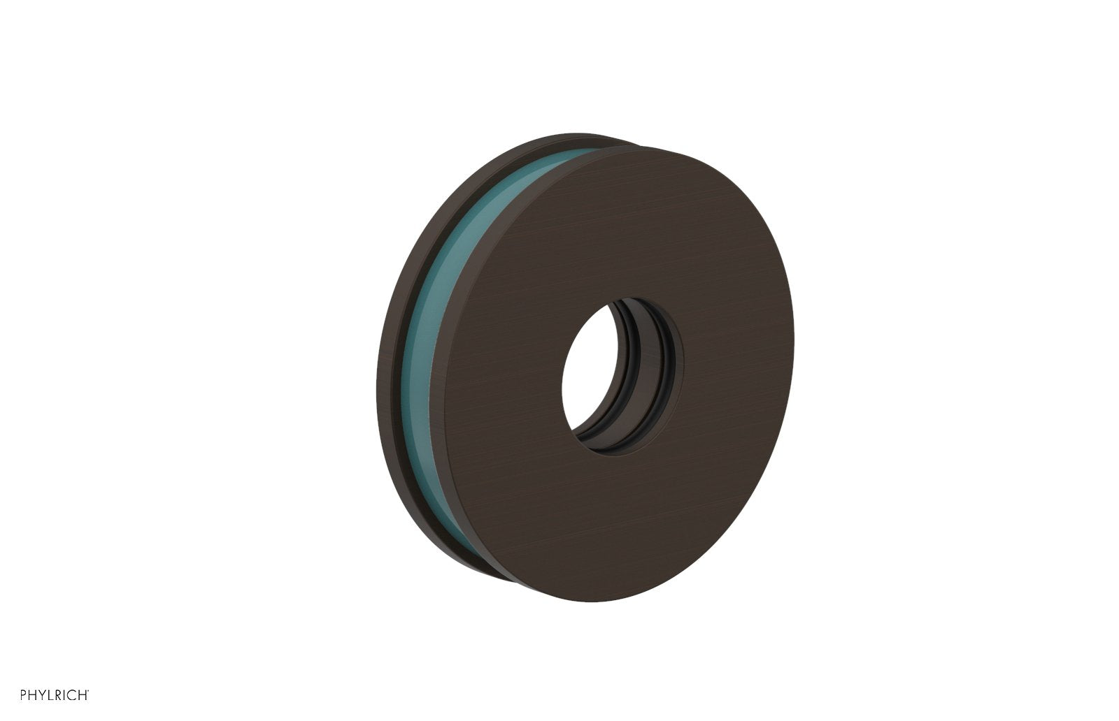 Round Flange with "Turquoise" Accent 3-639