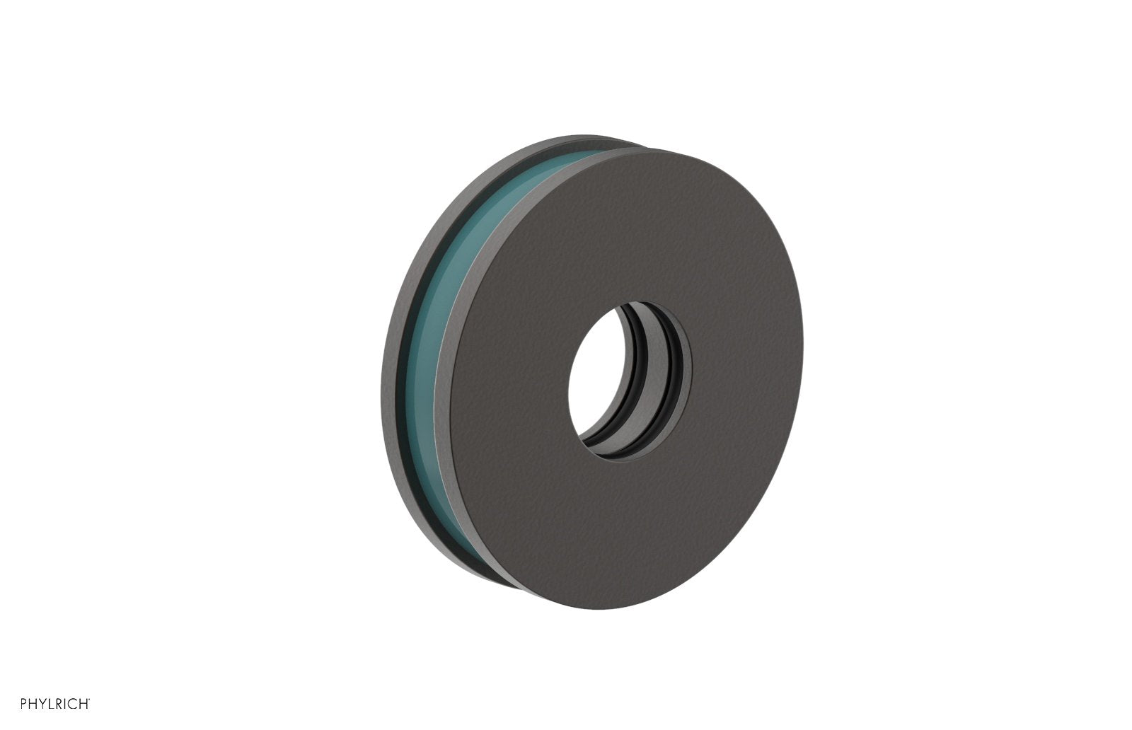 Round Flange with "Turquoise" Accent 3-639