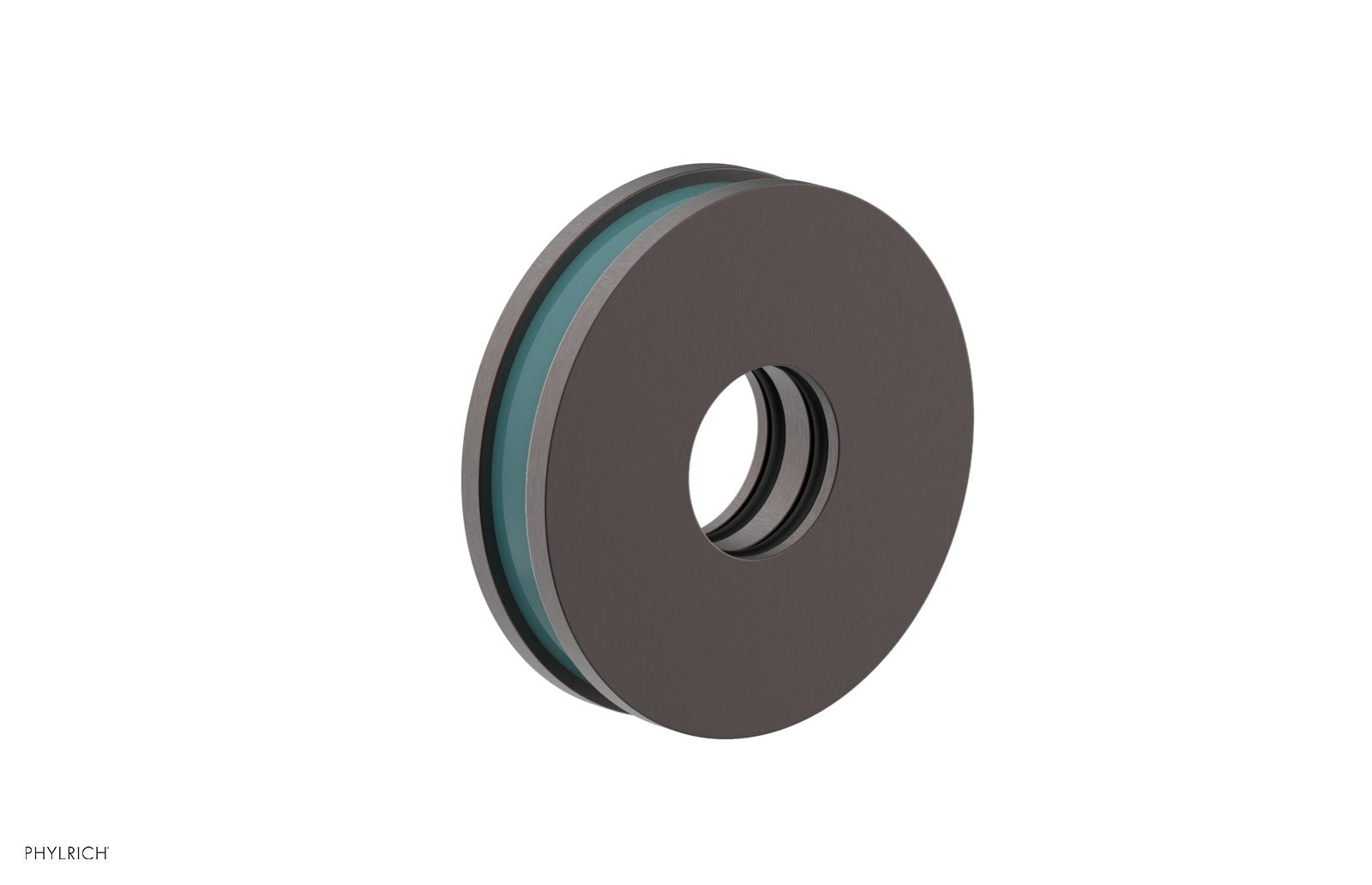 Round Flange with "Turquoise" Accent 3-639