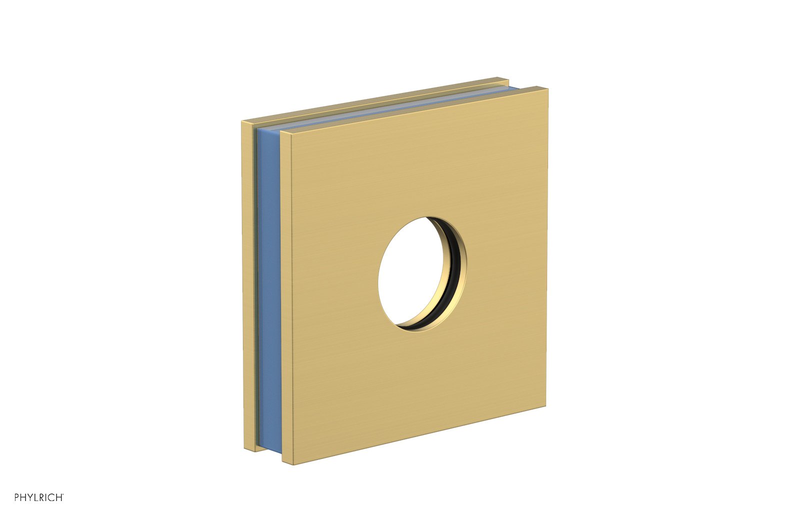 Square Flange with "Light Blue" Accent 3-722