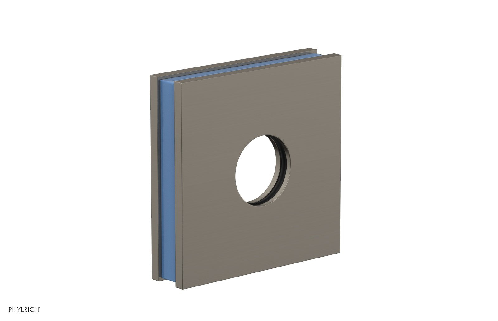 Square Flange with "Light Blue" Accent 3-722