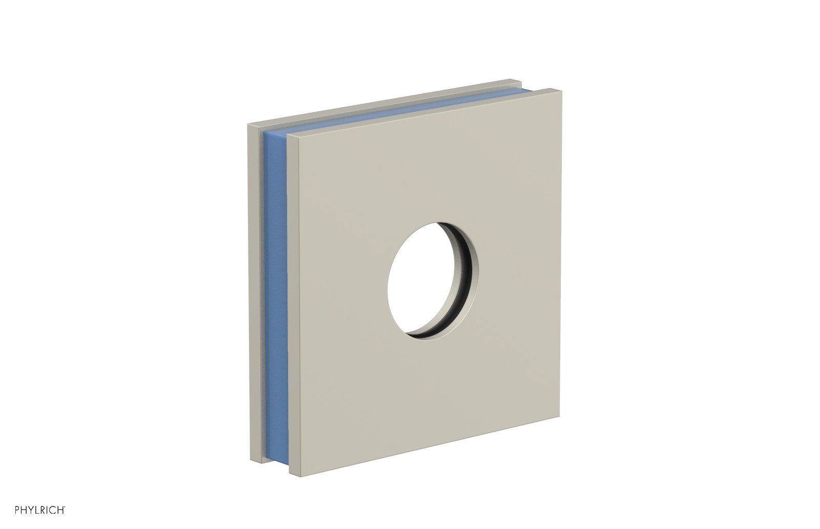 Square Flange with "Light Blue" Accent 3-722