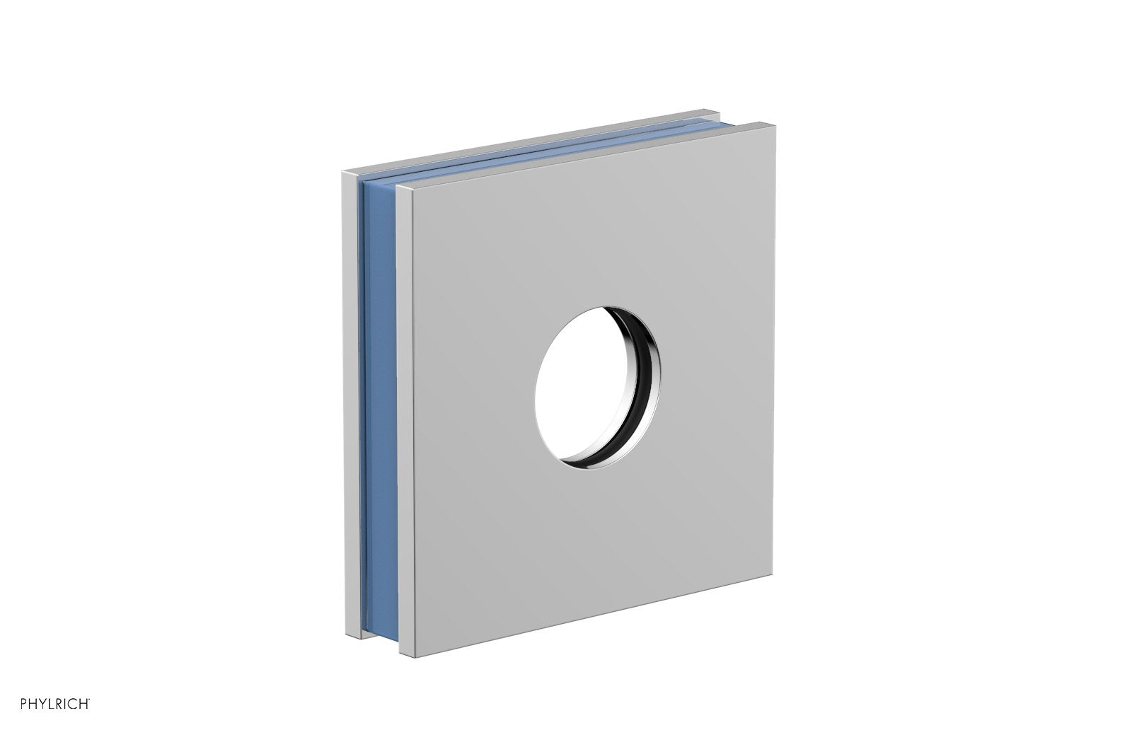 Square Flange with "Light Blue" Accent 3-722