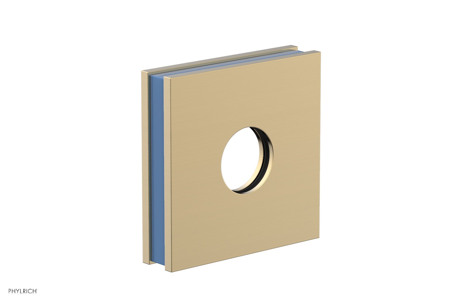 Square Flange with "Light Blue" Accent 3-722