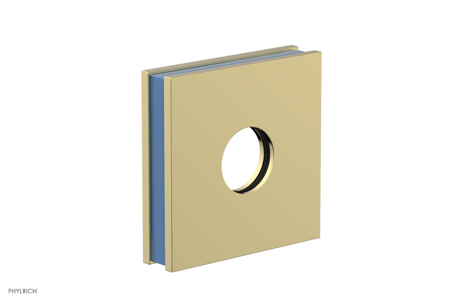 Square Flange with "Light Blue" Accent 3-722