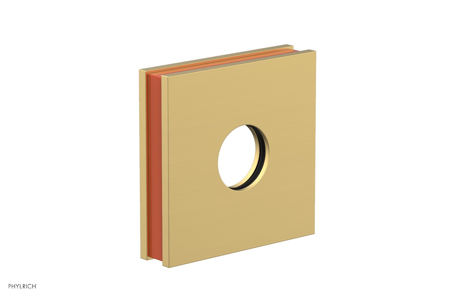 Square Flange with "Orange" Accent 3-722