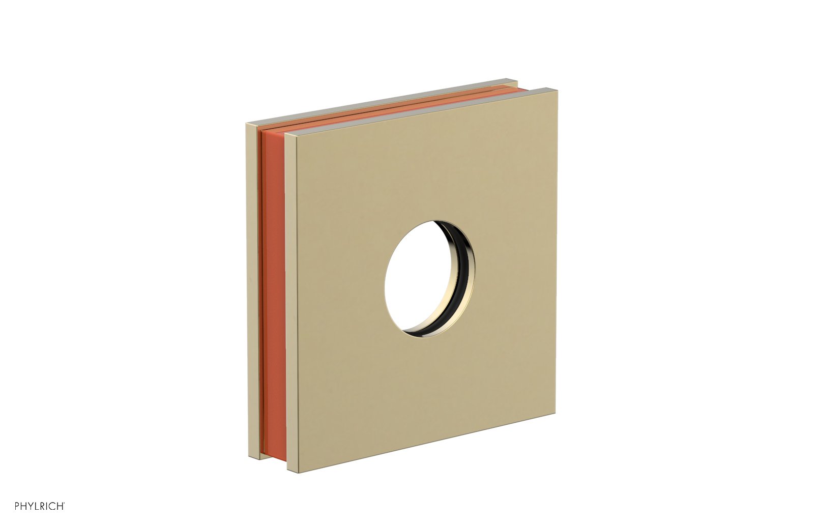 Square Flange with "Orange" Accent 3-722
