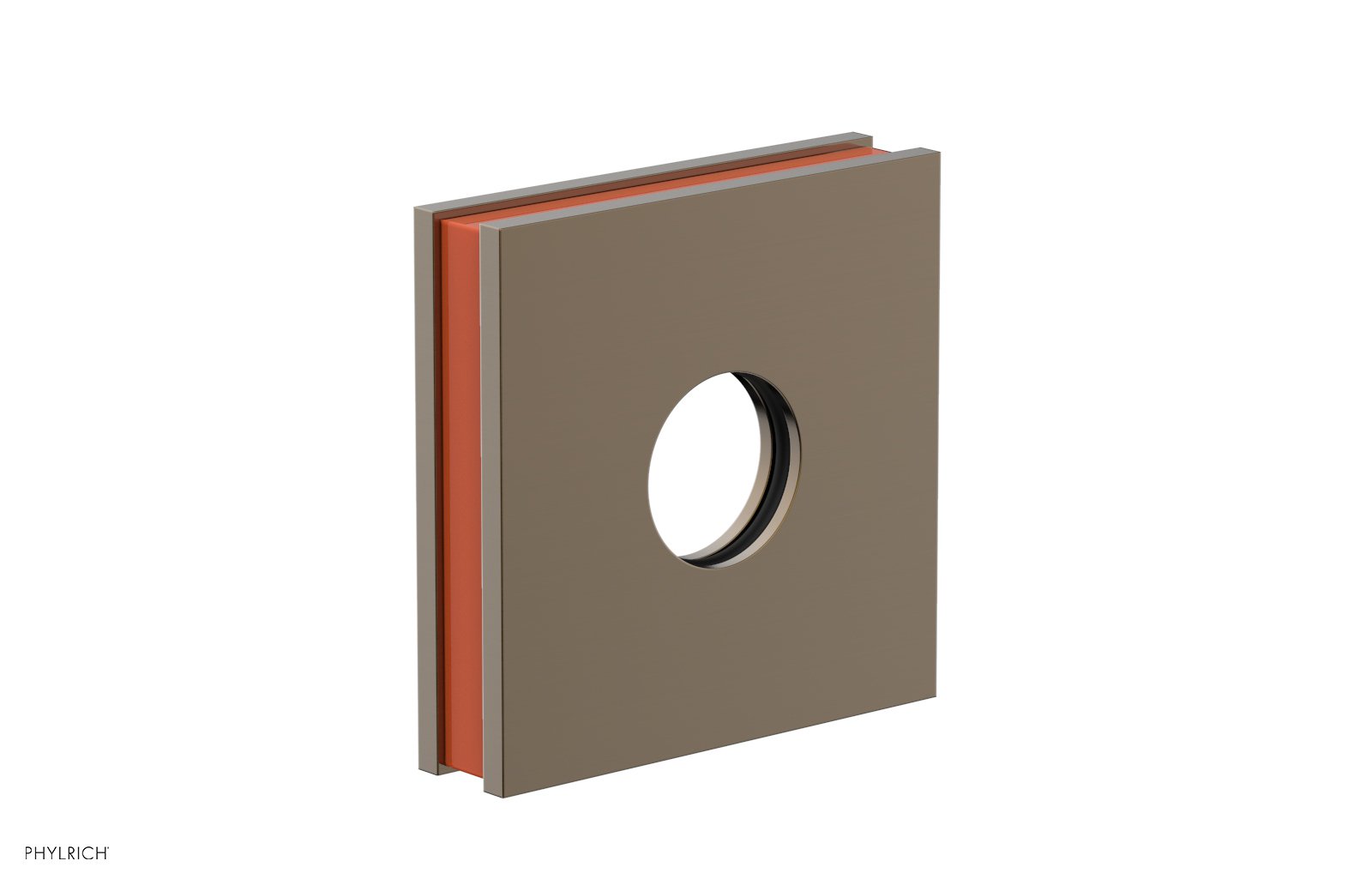 Square Flange with "Orange" Accent 3-722