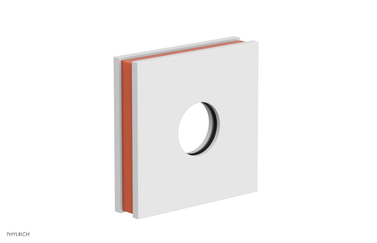 Square Flange with "Orange" Accent 3-722
