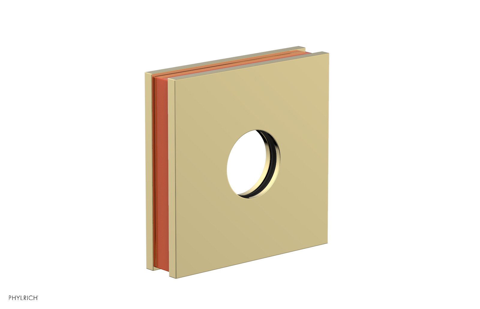 Square Flange with "Orange" Accent 3-722