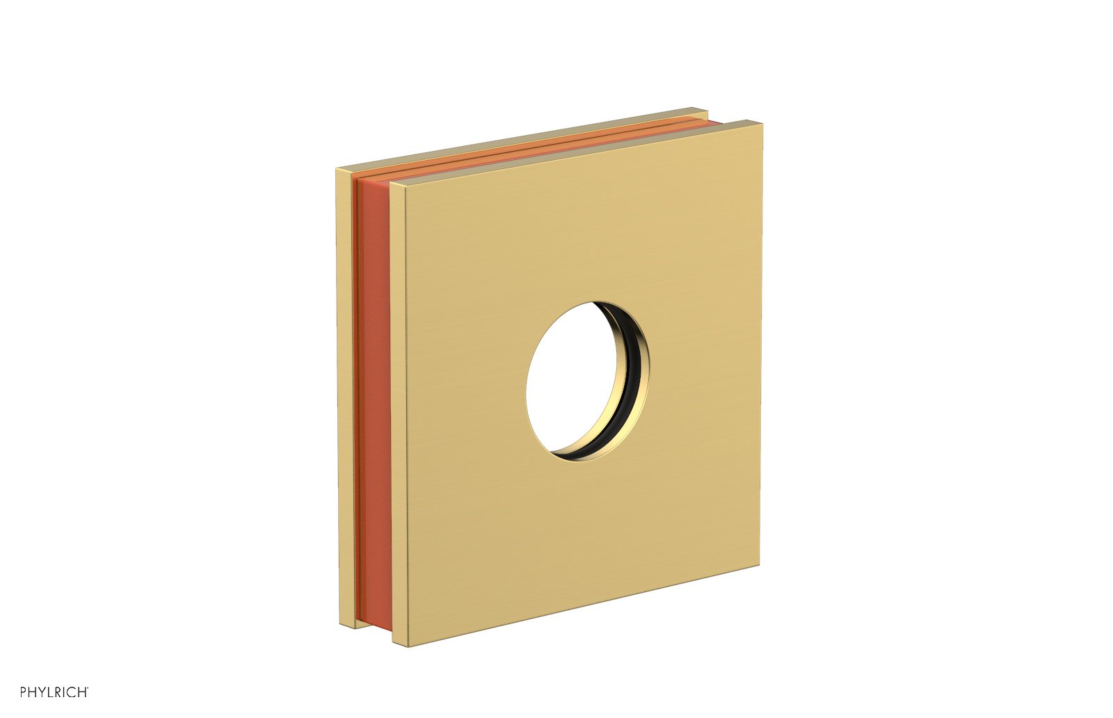 Square Flange with "Orange" Accent 3-722