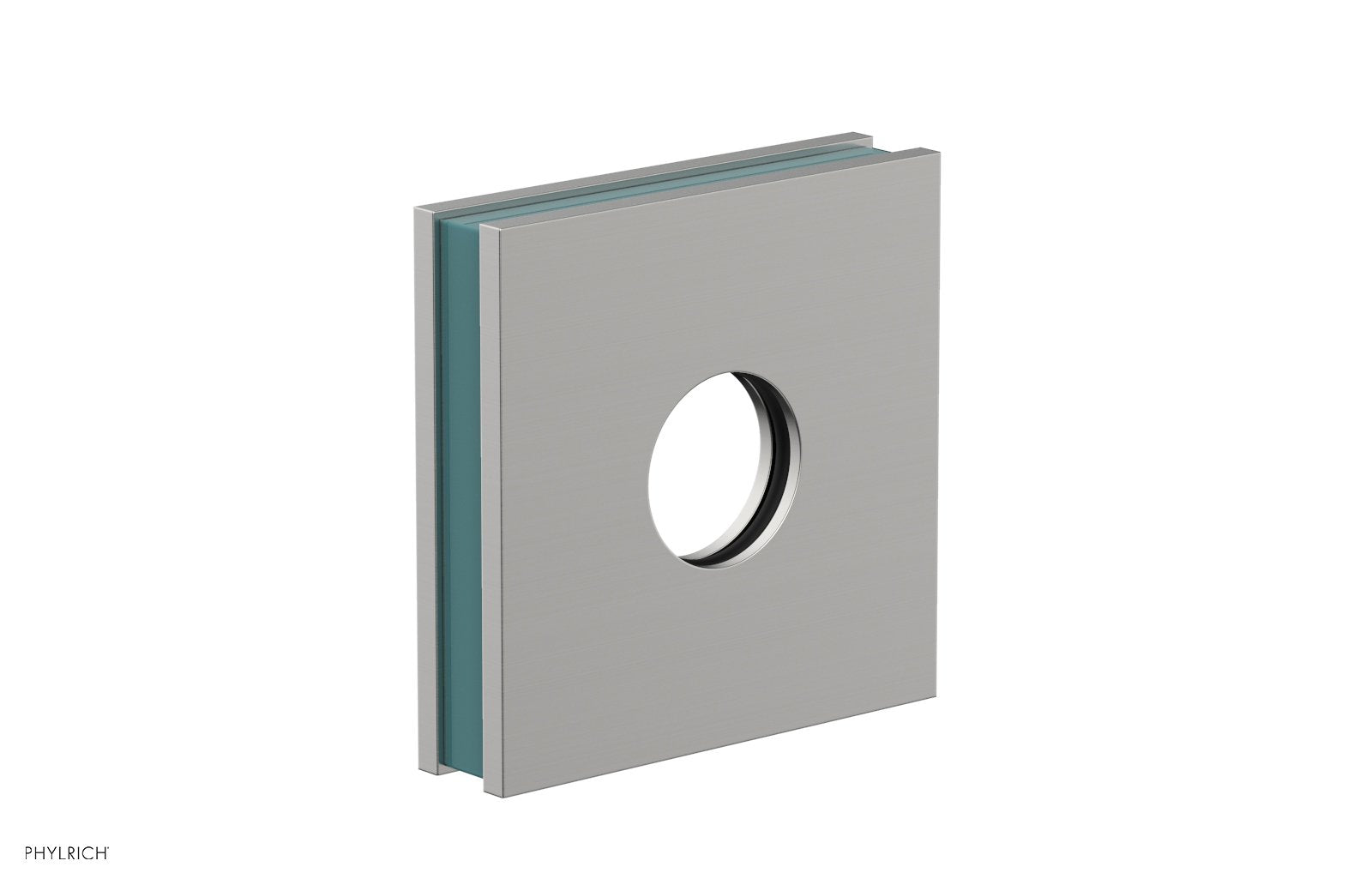 Square Flange with "Turquoise" Accent 3-722