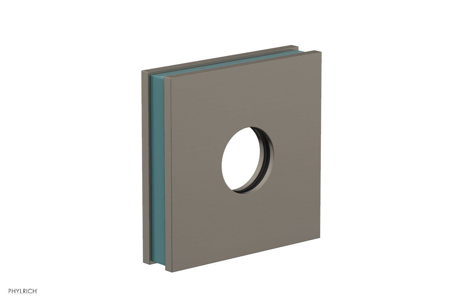 Square Flange with "Turquoise" Accent 3-722