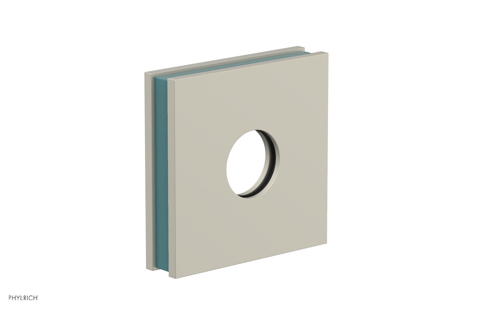 Square Flange with "Turquoise" Accent 3-722