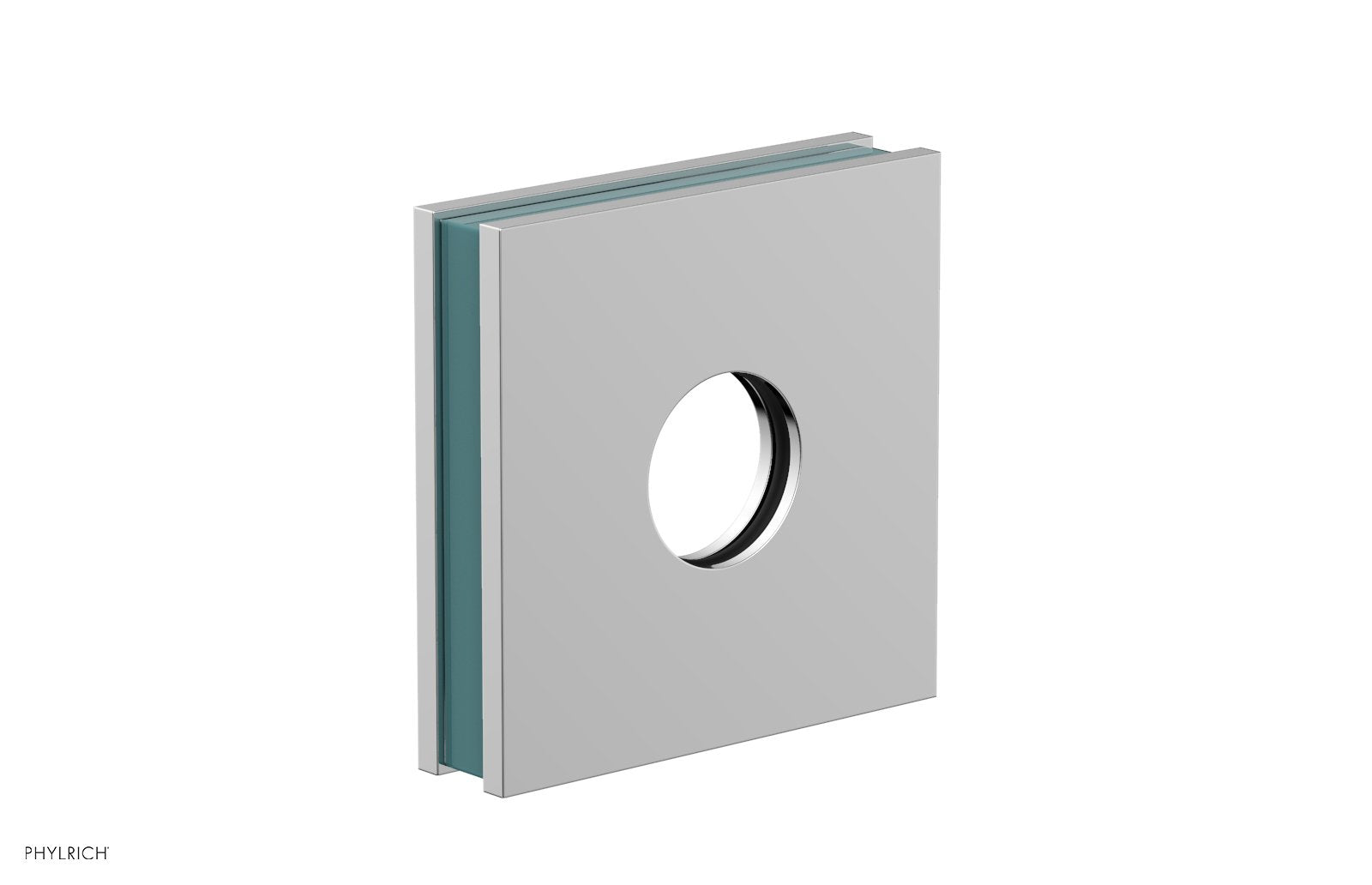 Square Flange with "Turquoise" Accent 3-722