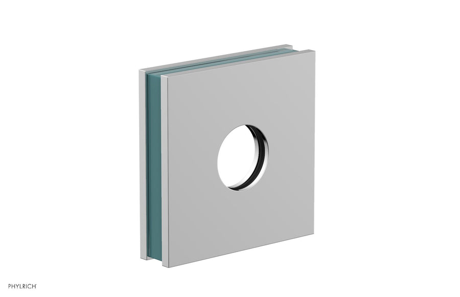 Square Flange with "Turquoise" Accent 3-722