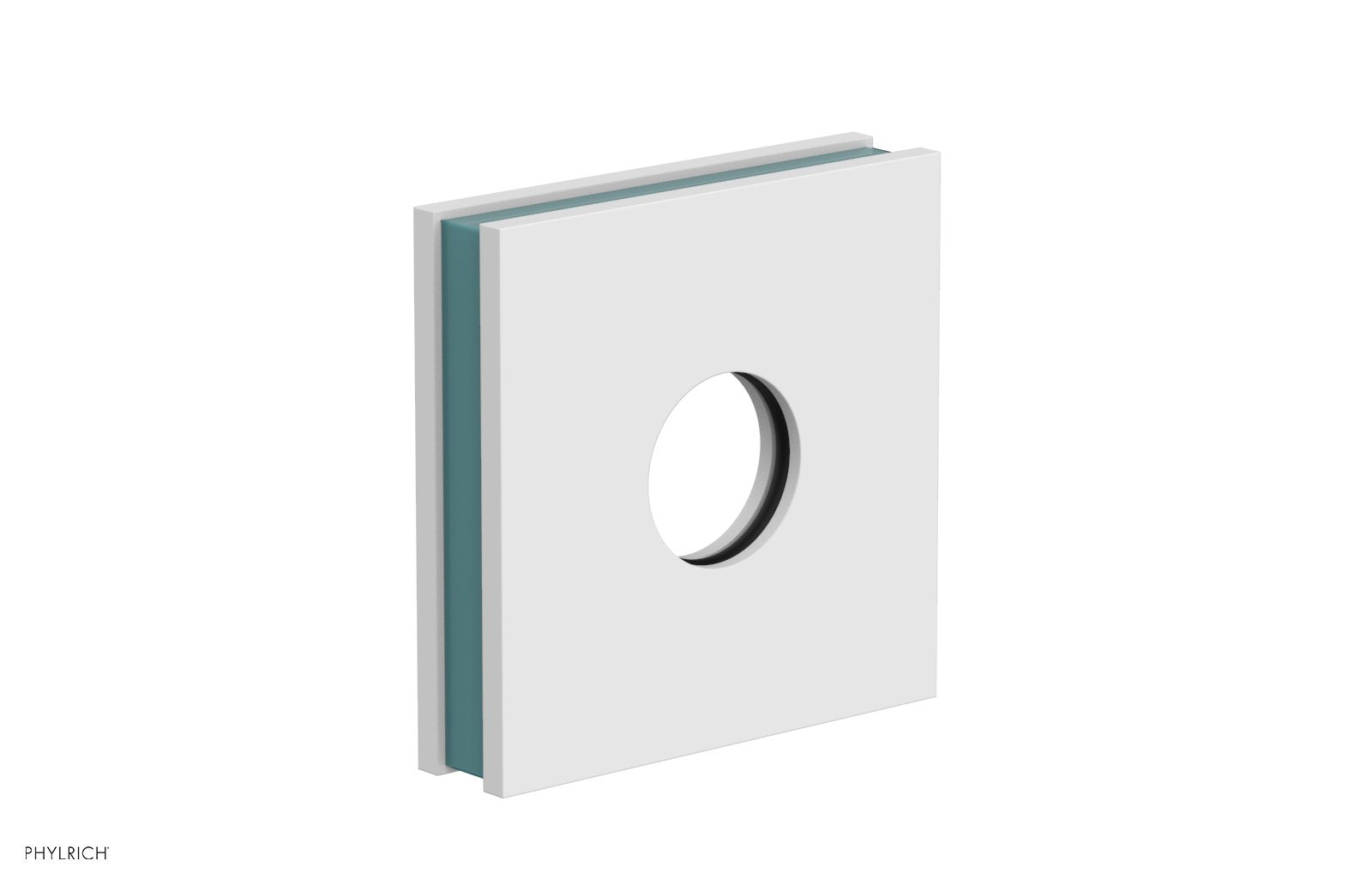 Square Flange with "Turquoise" Accent 3-722