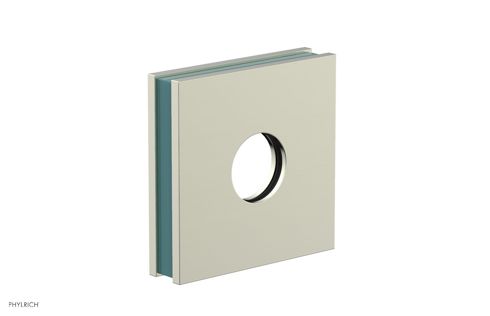 Square Flange with "Turquoise" Accent 3-722