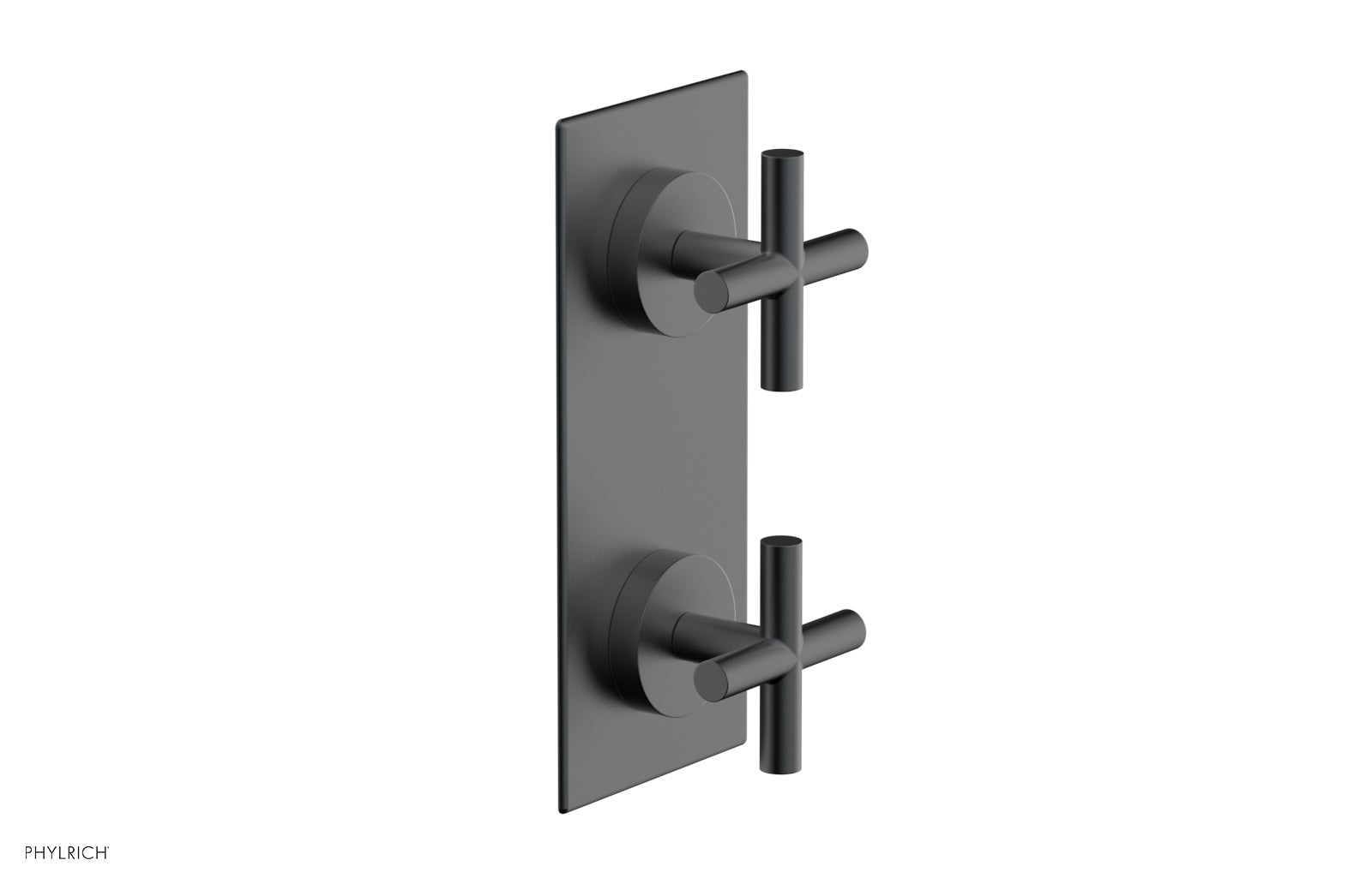 TRANSITION - 1/2" Thermostatic Valve with Volume Control or Diverter, Cross Handles 4-012