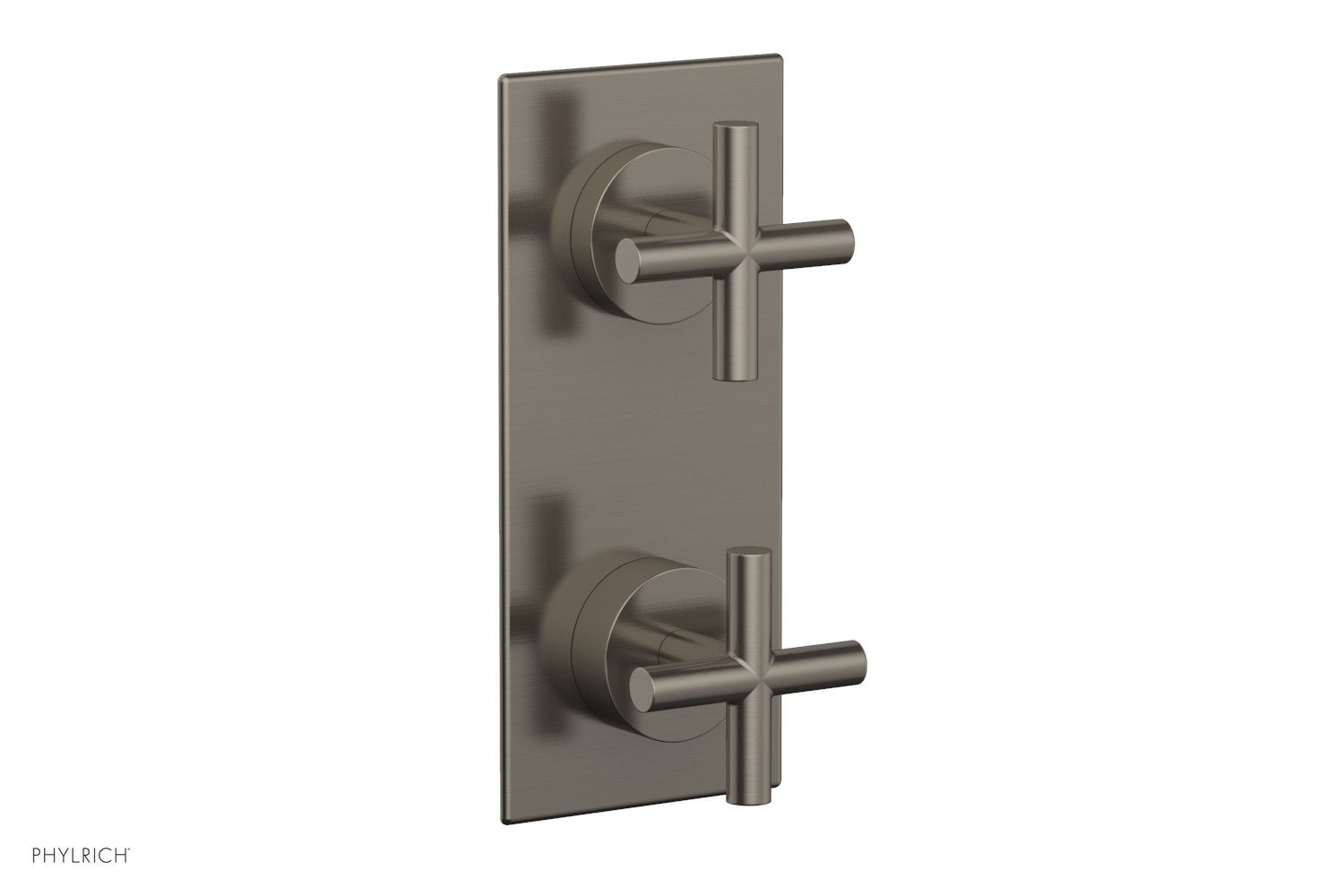 TRANSITION - 1/2" Thermostatic Valve with Volume Control or Diverter, Cross Handles 4-012