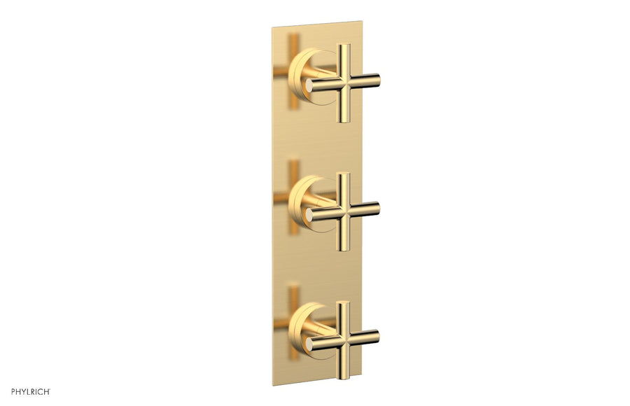 TRANSITION - 3/4" Thermostatic Valve with Two Volume Control, Cross Handles 4-029