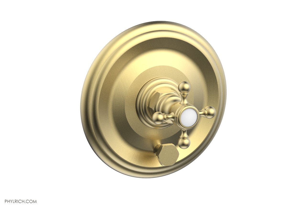 HEX TRADITIONAL Pressure Balance Shower Plate with Diverter and Handle Trim Set 4-095