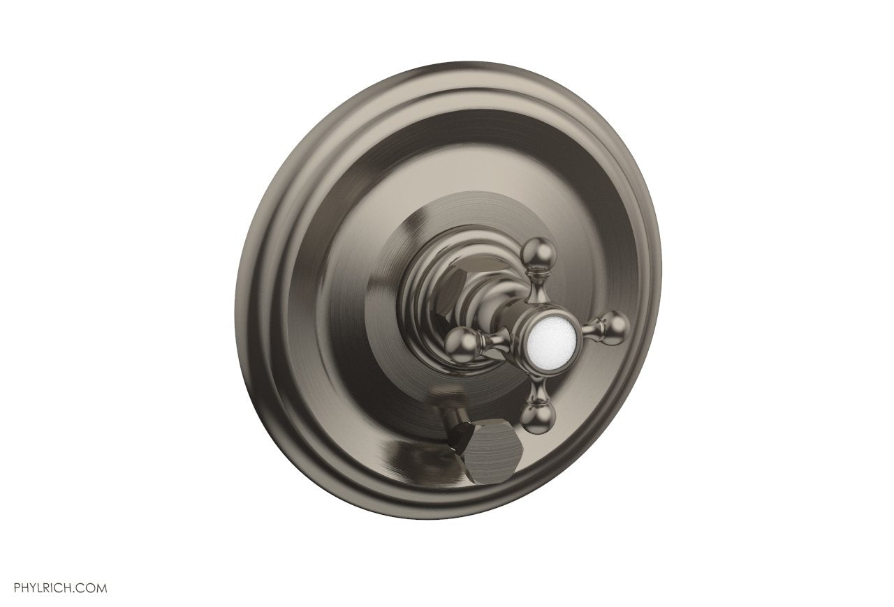 HEX TRADITIONAL Pressure Balance Shower Plate with Diverter and Handle Trim Set 4-095