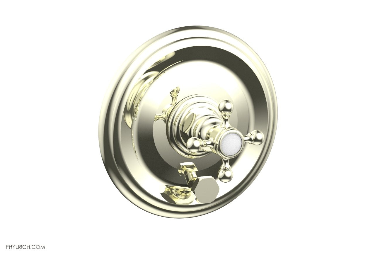 HEX TRADITIONAL Pressure Balance Shower Plate with Diverter and Handle Trim Set 4-095