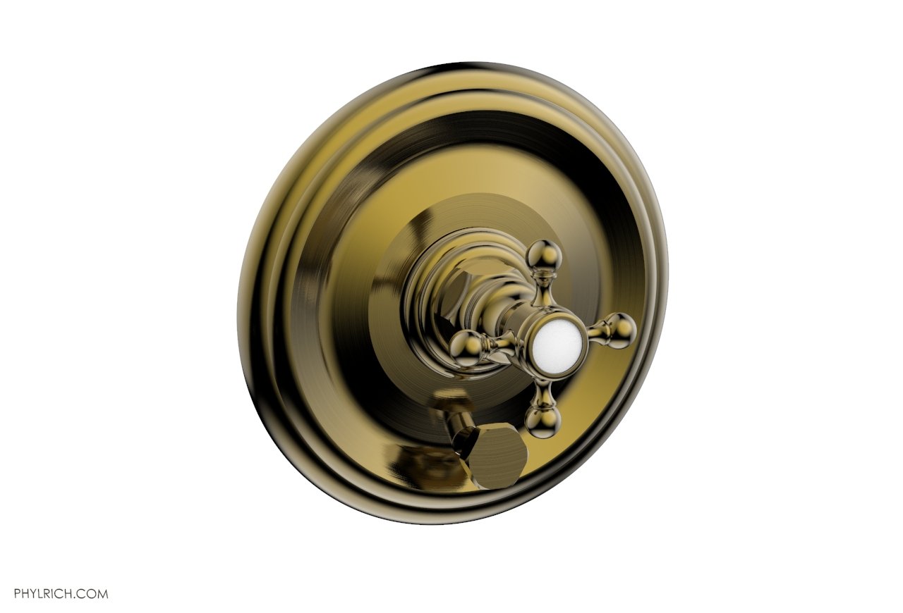 HEX TRADITIONAL Pressure Balance Shower Plate with Diverter and Handle Trim Set 4-095