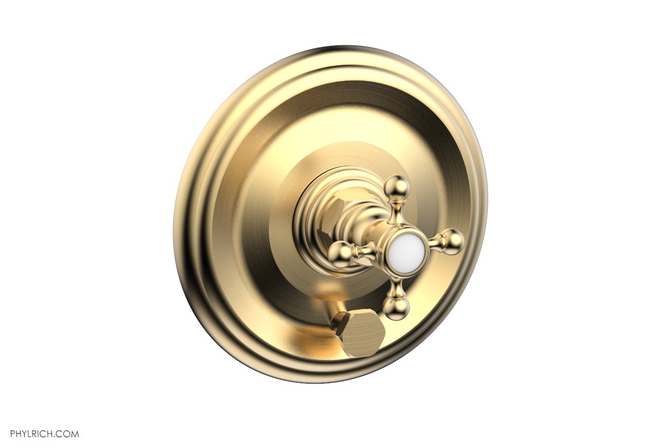 HEX TRADITIONAL Pressure Balance Shower Plate with Diverter and Handle Trim Set 4-095