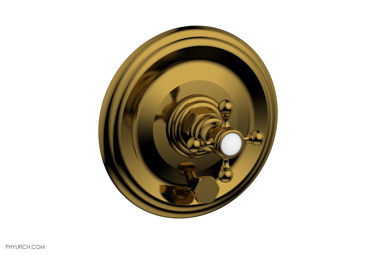 HEX TRADITIONAL Pressure Balance Shower Plate with Diverter and Handle Trim Set 4-095