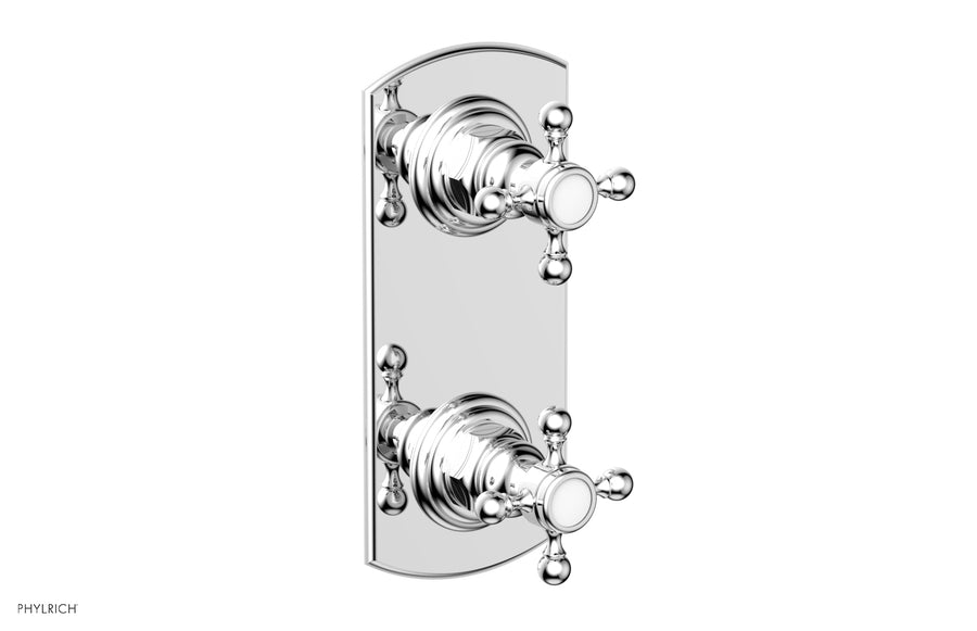 HEX TRADITIONAL 1/2" Thermostatic Valve with Volume Control or Diverter Cross Handles 4-099