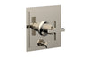 HEX MODERN Pressure Balance Shower Plate with Diverter and Handle Trim Set - Cross Handle 4-101