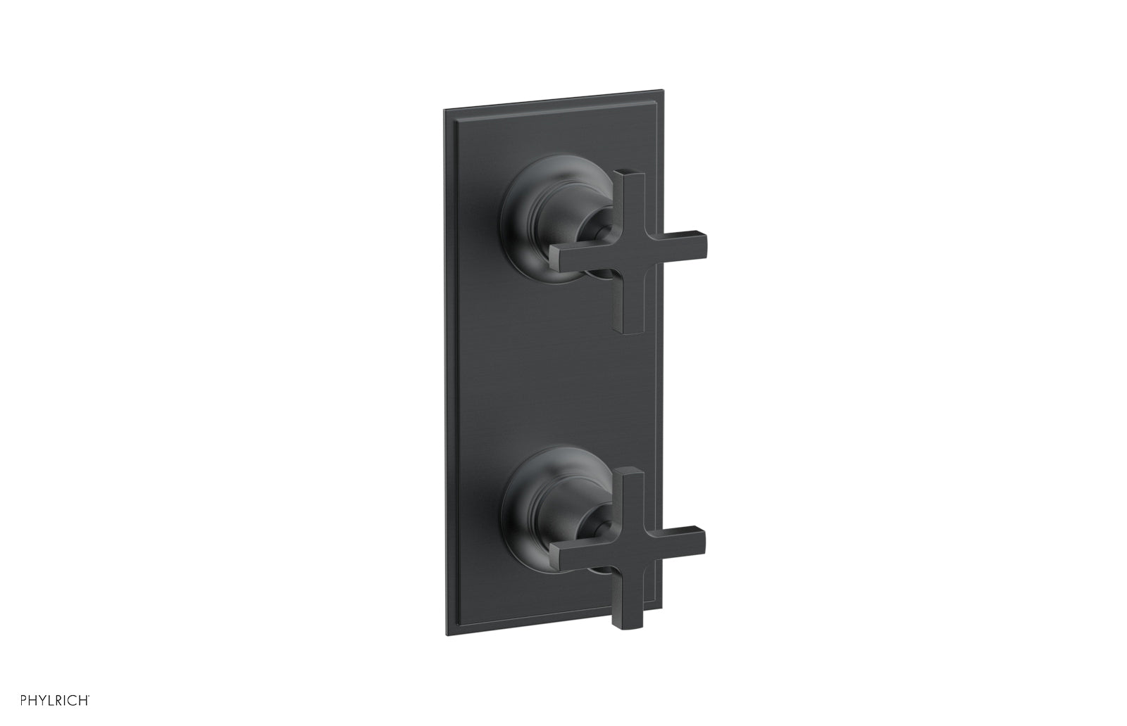 HEX MODERN Cross Handle Pair Trim Set for Thermostatic Control with Volume Control or Diverter 4-105