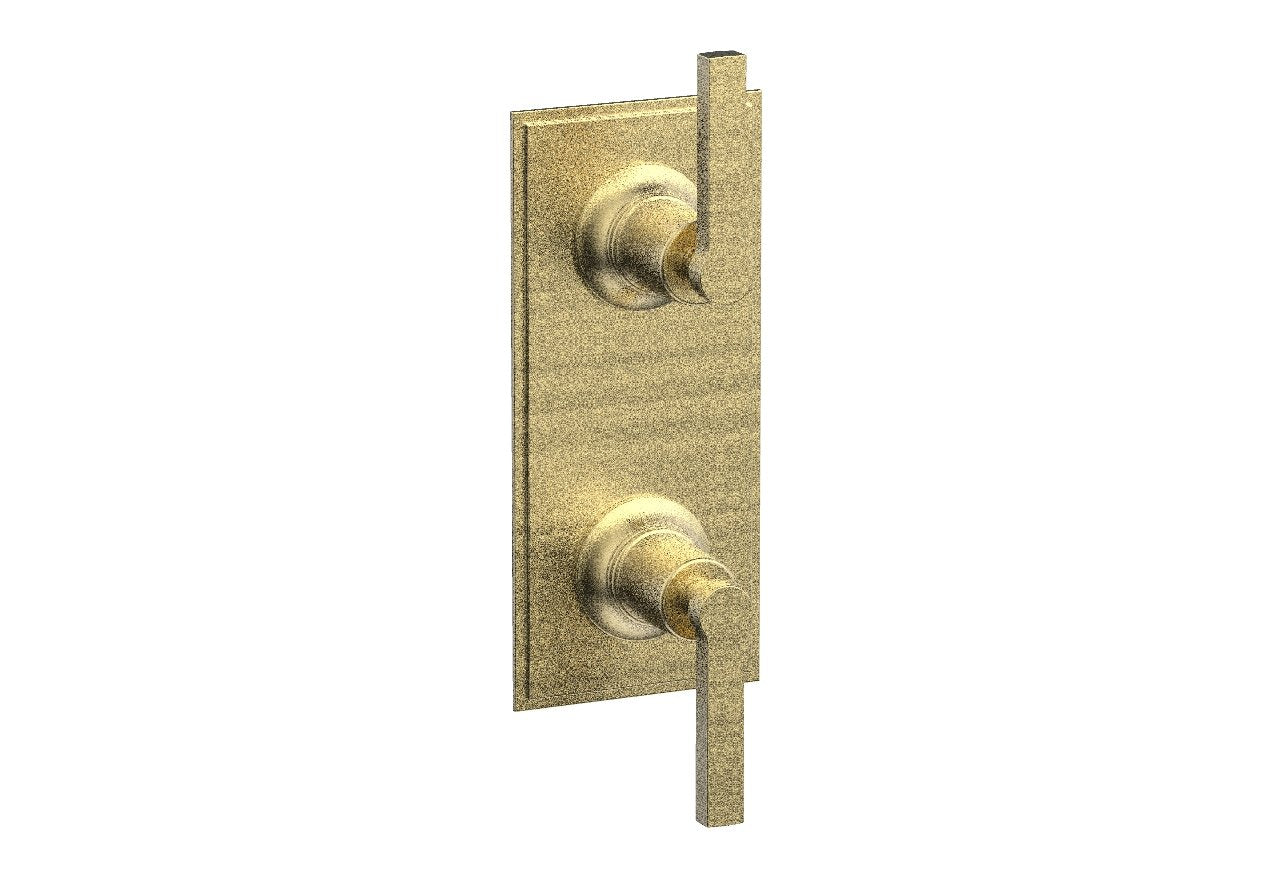 HEX MODERN Lever Handle Pair Trim Set for Thermostatic Control with Volume Control or Diverter 4-106