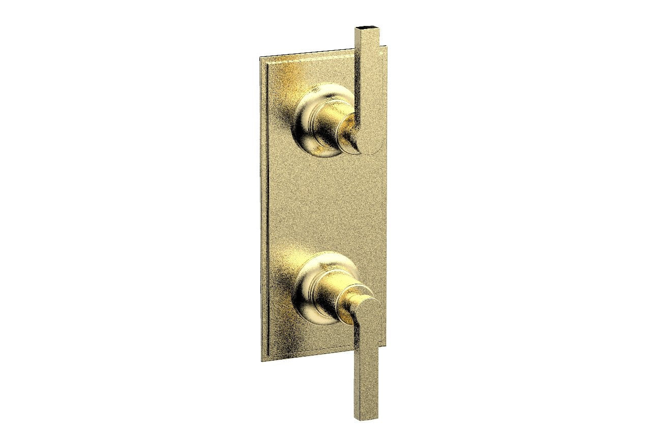 HEX MODERN Lever Handle Pair Trim Set for Thermostatic Control with Volume Control or Diverter 4-106