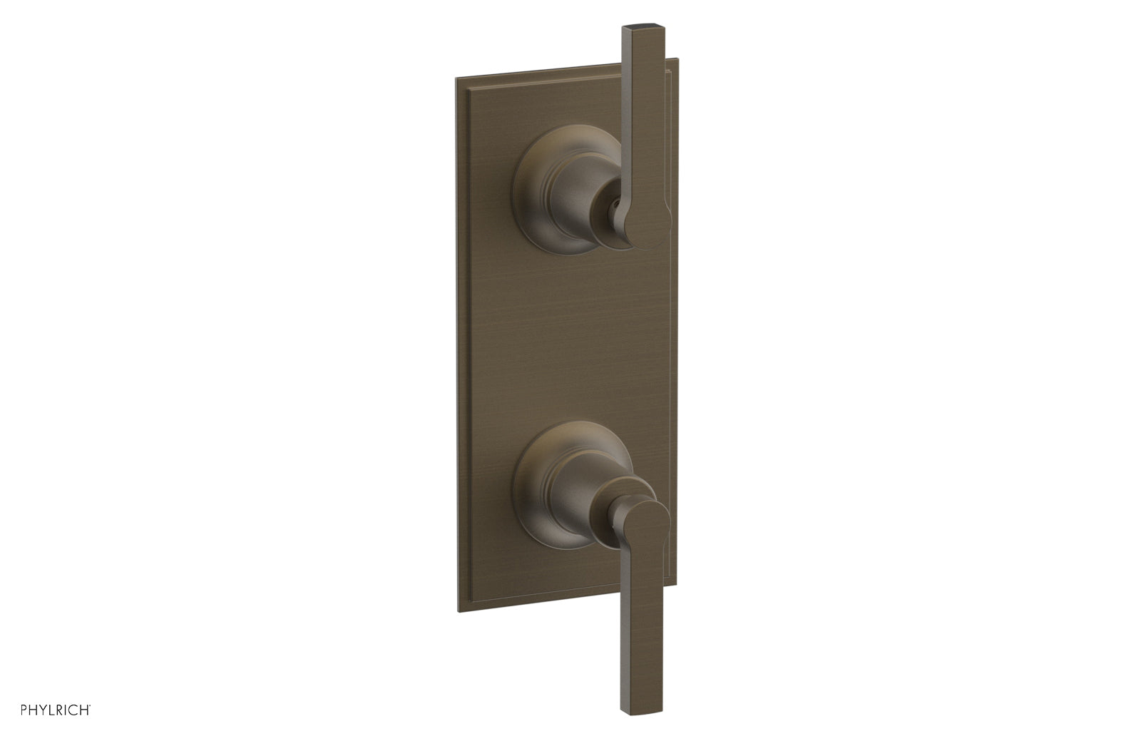 HEX MODERN Lever Handle Pair Trim Set for Thermostatic Control with Volume Control or Diverter 4-106