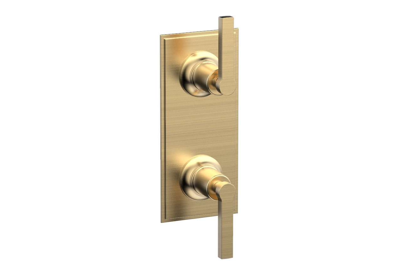 HEX MODERN Lever Handle Pair Trim Set for Thermostatic Control with Volume Control or Diverter 4-106