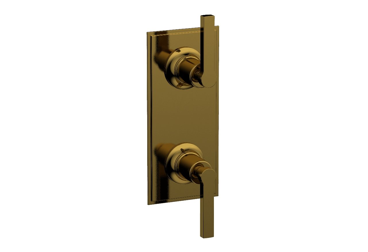 HEX MODERN Lever Handle Pair Trim Set for Thermostatic Control with Volume Control or Diverter 4-106