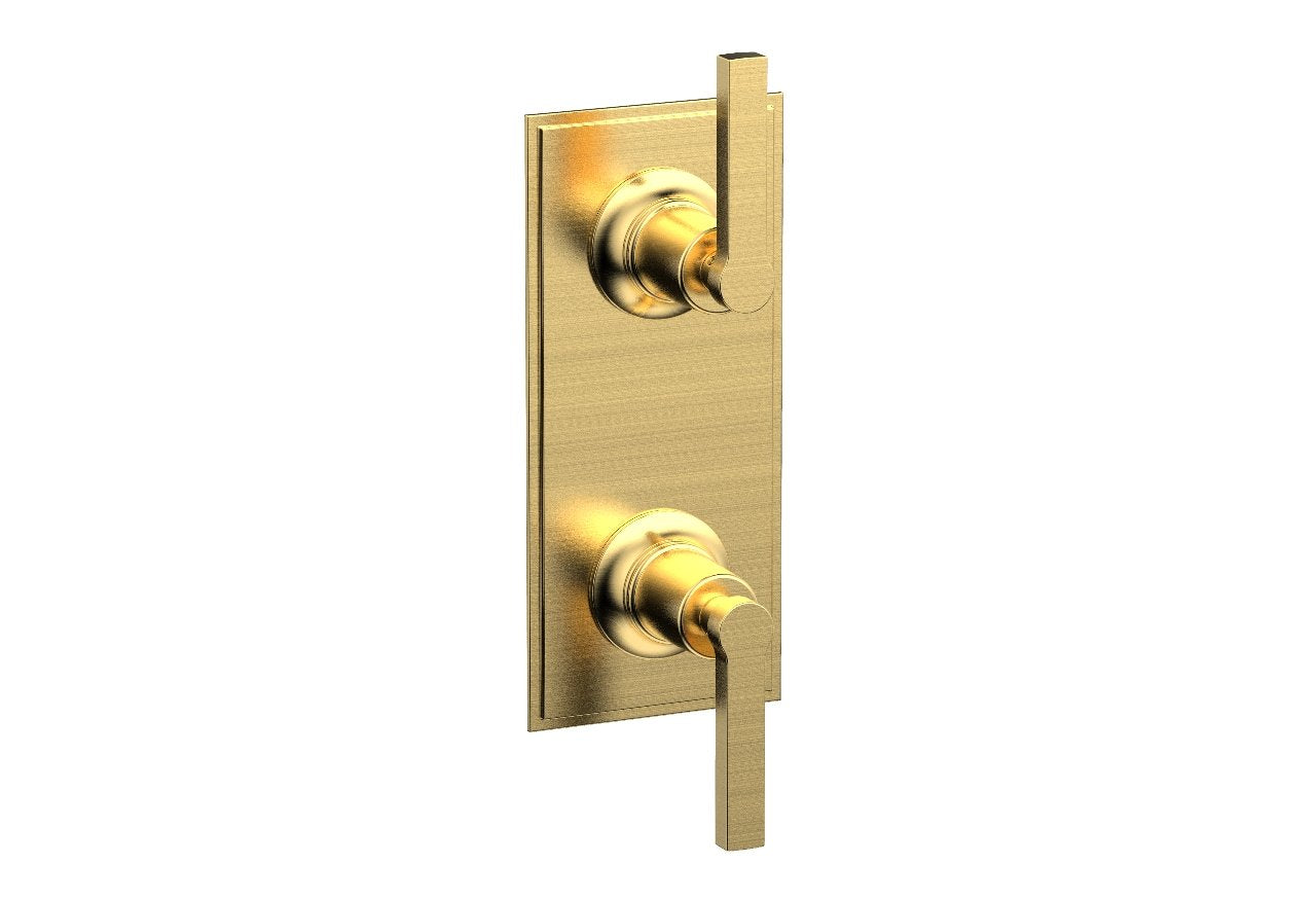 HEX MODERN Lever Handle Pair Trim Set for Thermostatic Control with Volume Control or Diverter 4-106