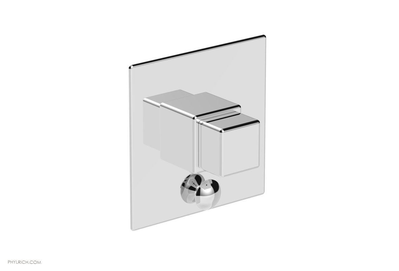 MIX Pressure Balance Shower Plate with Diverter and Handle Trim Set - Cube Handle 4-110